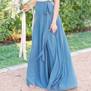 Revelry Hayden Skirt in Dusty Blue